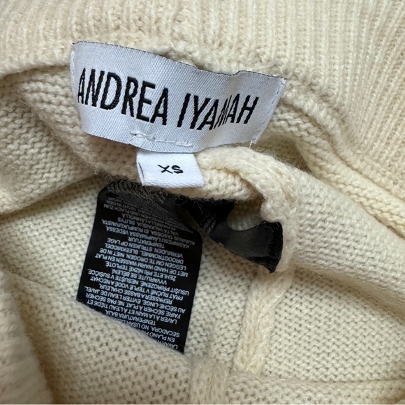 Andrea Iyamah sz XS Ally Knit High Rise Pants in Cream - Picture 4 of 9